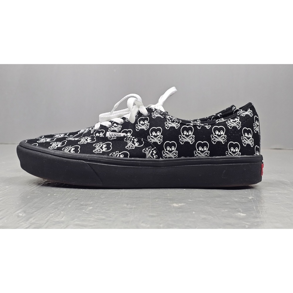 Vans ColdHearted CC Authentic Mens 10. Black White Skulls‎ Skateboarding Shoes